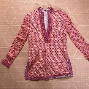 Tory Burch cotton Tunic size 4 pink excellent condition